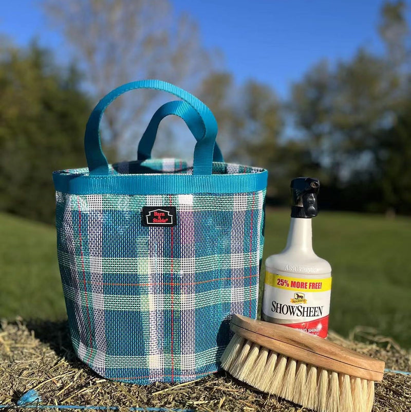 BARN & STABLE Breathable & Waterproof Mesh Horse Grooming Bag with 8 Pockets Tear-resistant Grooming Tote for Horse Grooming Caddy Bag Organizer to Secure Items (Turqoise) Turquoise - PawsPlanet Australia