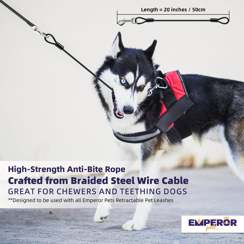 Emperor Pets Dog Leash Anti-Bite Rope for Retractable Dog Leash - Accessory Attachment for Dog Leash - Aura Series - PawsPlanet Australia