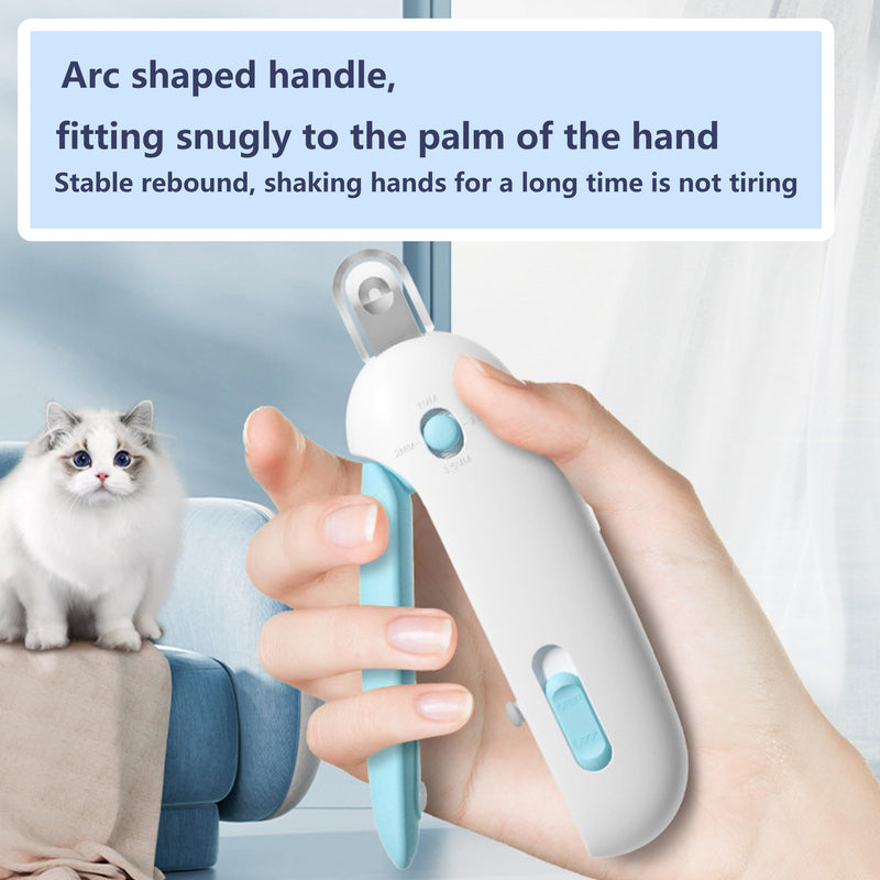 Pets Nail Clippers and Trimmers for Indoor Cats & Small Animals, Safety Lock and Nail File, Nail Trimmer & Claw Scissors for Home Grooming - Professional Grooming Tool for Pets (Blue) Blue