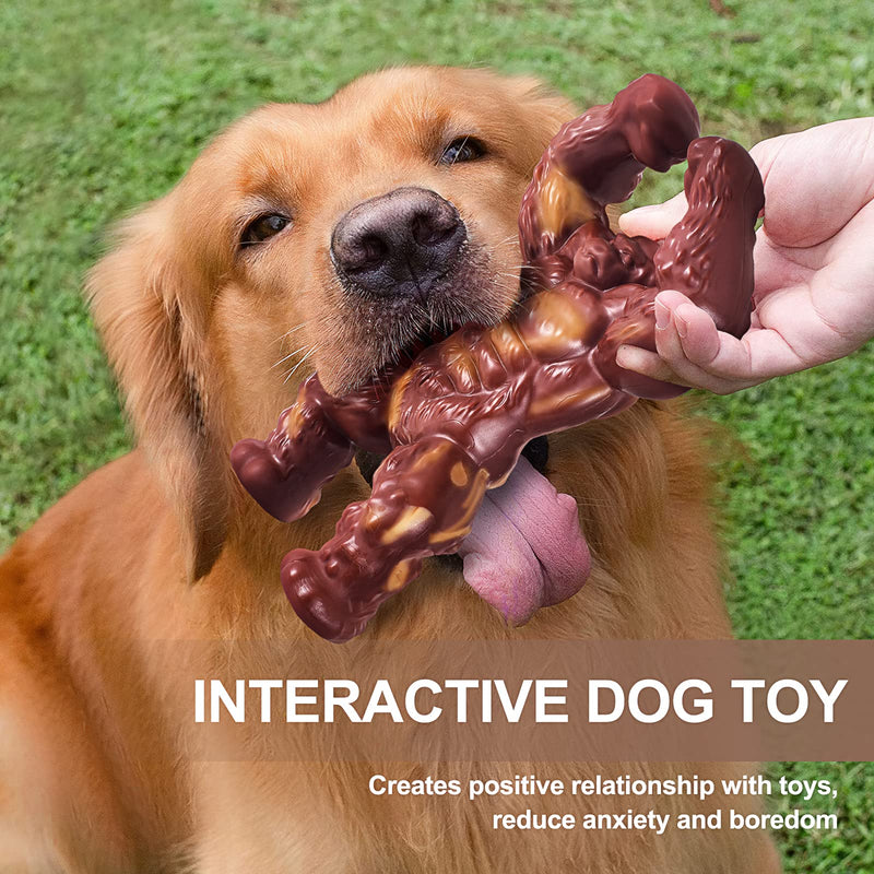PETSTA Indestructible Dog Toys for Aggressive Chewers, Extreme Tough Dog Toys for Large Dogs, Real Beef Flavored, Dog Bone for Medium/Large Dogs Breed, Gifts for Dogs KING KONG - PawsPlanet Australia