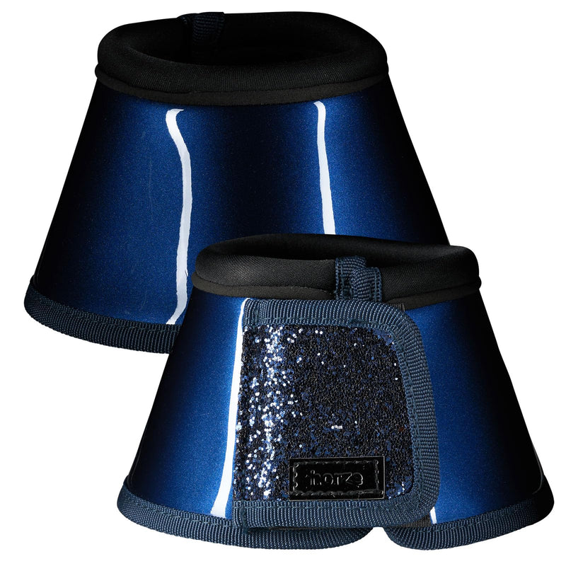 HORZE Bell Boots with Glitter - Dark Blue - S
