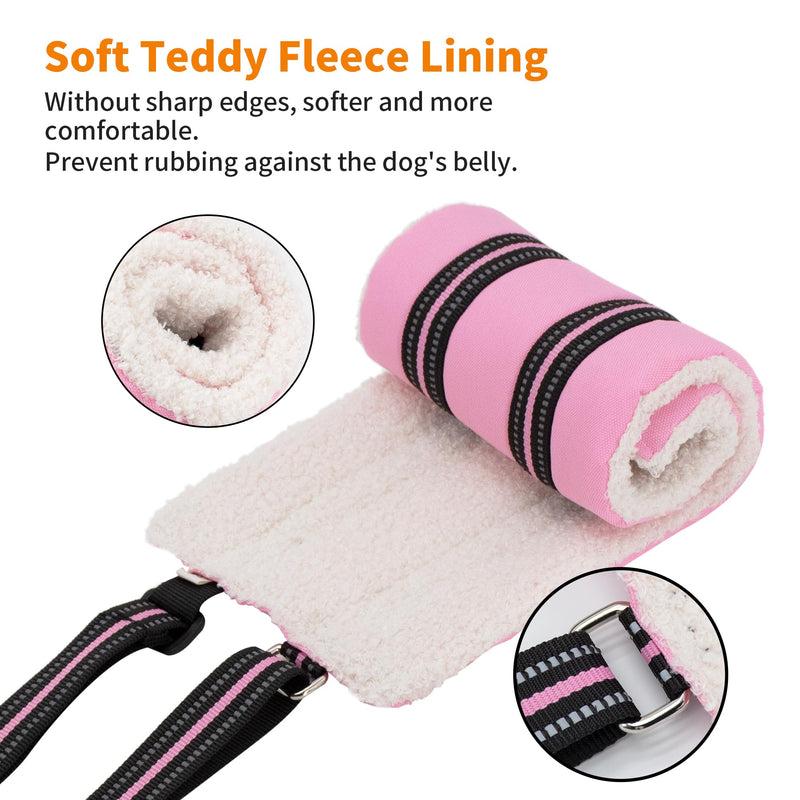 AIITLE Dog Carrier Sling Medium - Hind Leg Support Sling with Hip Padding, Rehab Mobility Aid for Senior/Disabled Dogs, Orthopedic Injury & ACL Surgery Recovery (Pink, M) Pink - PawsPlanet Australia