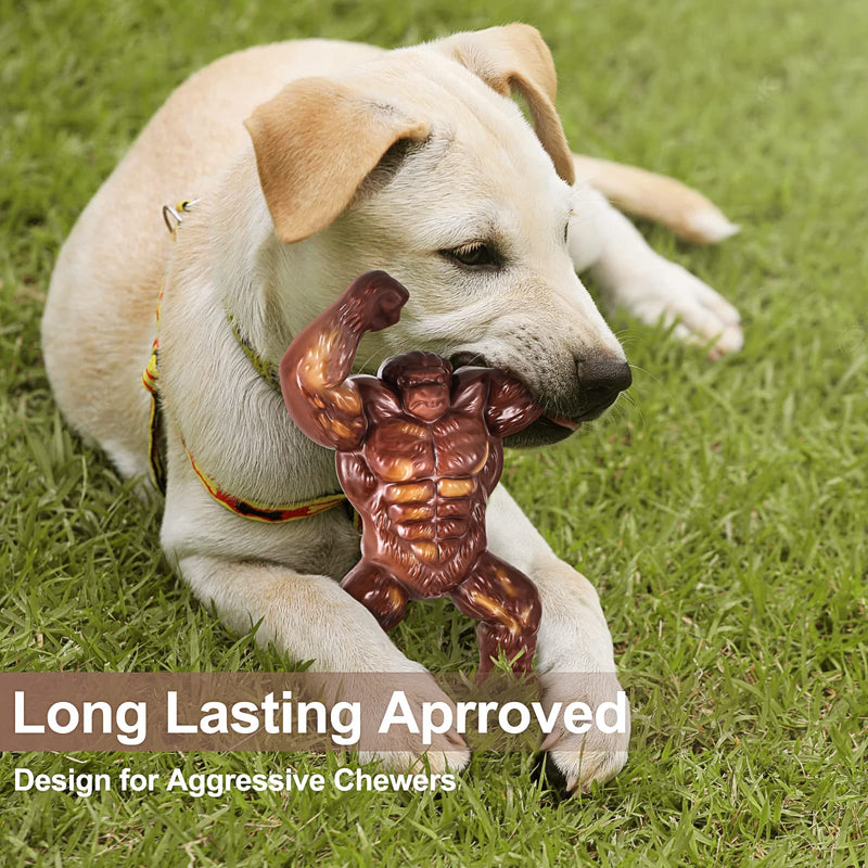 PETSTA Indestructible Dog Toys for Aggressive Chewers, Extreme Tough Dog Toys for Large Dogs, Real Beef Flavored, Dog Bone for Medium/Large Dogs Breed, Gifts for Dogs KING KONG - PawsPlanet Australia