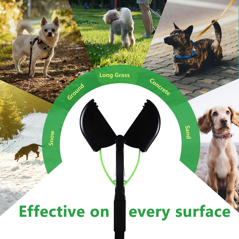 32" Pooper Scooper for Large Dogs Long Handle Dog Poop Scooper for Yard Gravel Dirt Grass No Bending Foldable Dogs Poop Picker Upper 1-Pack - PawsPlanet Australia