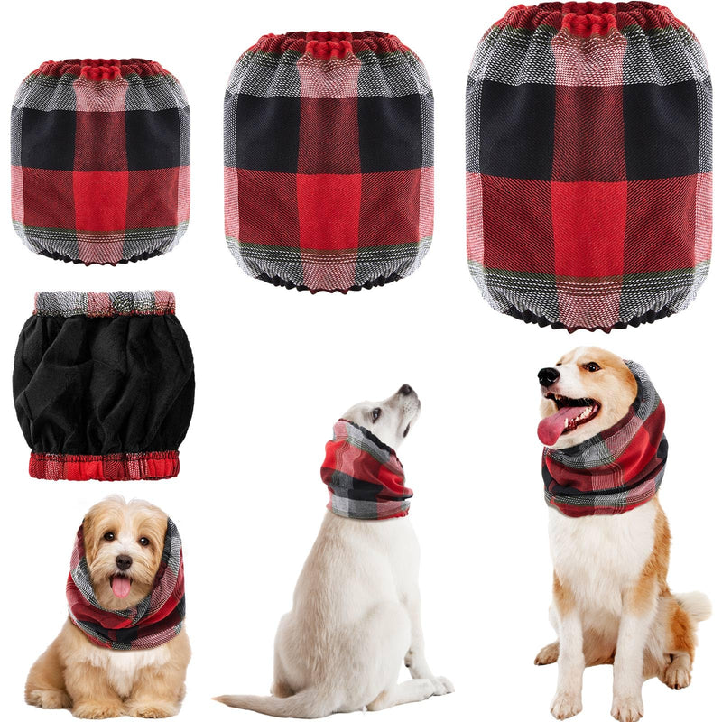 Xuniea 3 Pcs S, M, L Plush Snood for Dogs Hoodie Quiet Head Ear Cover Earmuffs for Noise Bath Grooming and Drying Head Protection Noise Cancelling Anxiety Relief Dog Neck and Ear Warmer