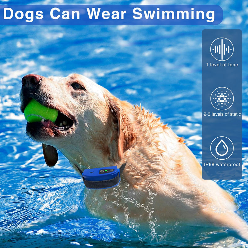 UltrCrab Receiver Collars Replacement for Wired Pet Fence, Rechargeable Waterproof Training Collars for Dogs Over 12lbs+, Adjustable Nylon Strap to Fit Neck Sizes 8-28 in for Invisible Dog Fence, Blue - PawsPlanet Australia