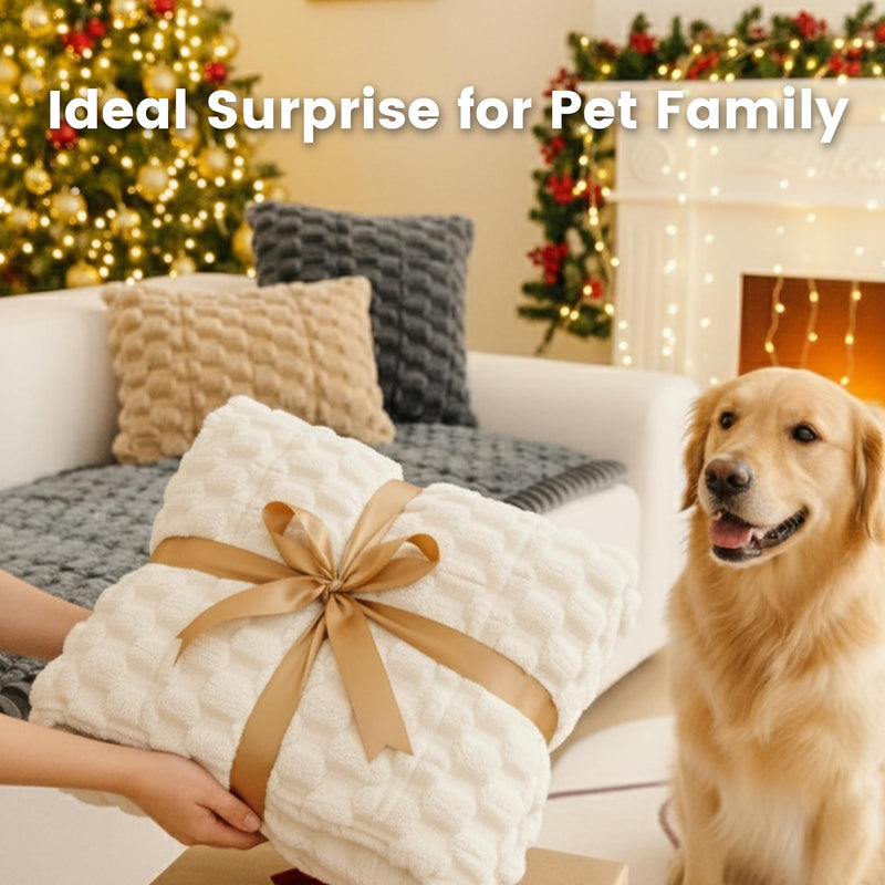 Pet Couch Cover Dogs Washable, Cozy Sofa Cover Protector, Non Slip Dog Bed Mat Covers for 3 Cushion Couches Sofas Pet Friendly, Cream White Plaid, 27.6"×82.7" 27.6"×82.7" - PawsPlanet Australia