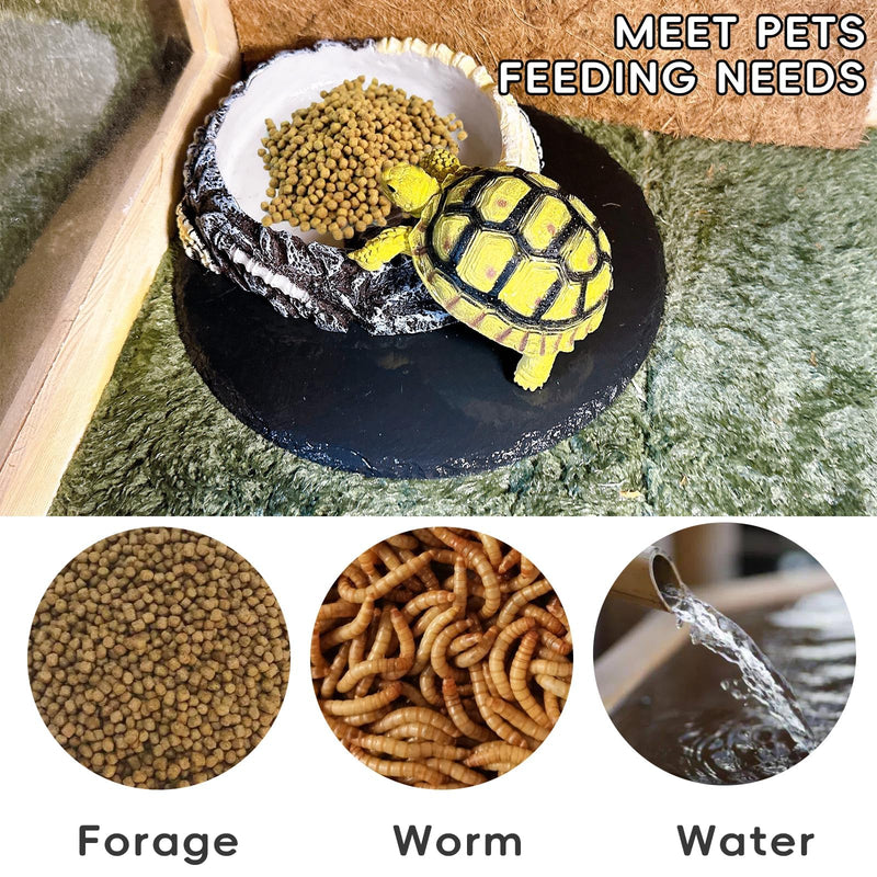 Tfwadmx Hermit Crab Water Bowl, Small Reptile Feeding Dish, Tortoise Water Dish, Hermit Crab Food Dish, Reptile Food Bowl for Geckos Corn Snakes Turtles Small Bowl-1Pcs - PawsPlanet Australia