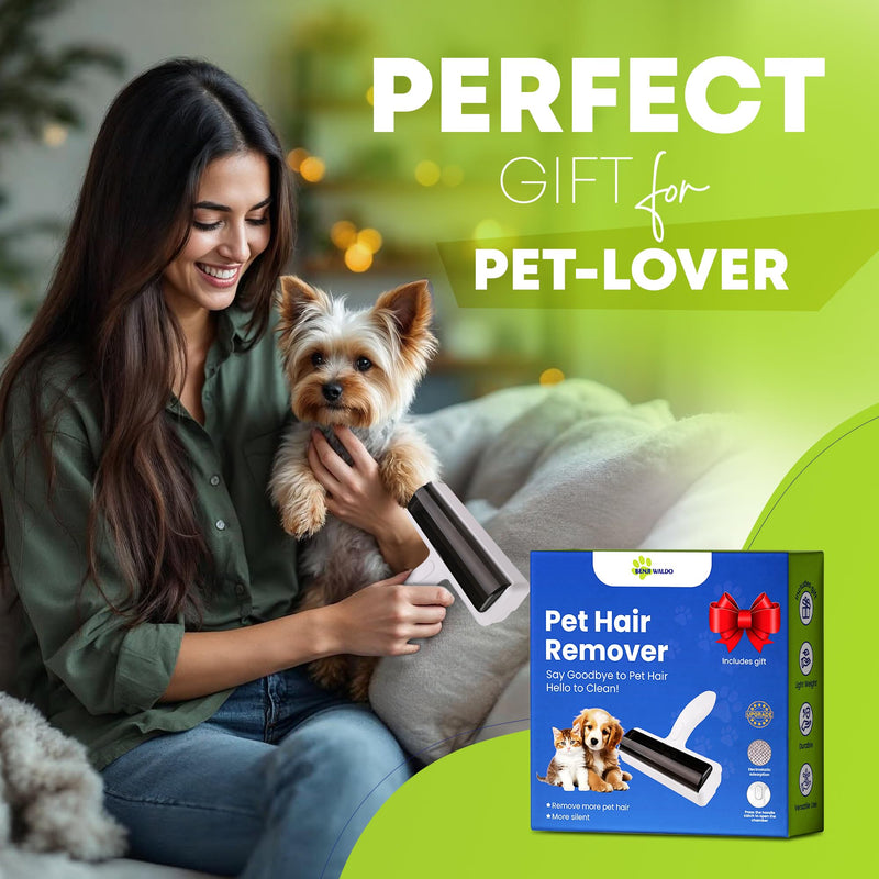 Pet Hair Removal Tool - Reusable Dog Hair Remover for Couch, Cat Hair Remover for Furniture - Portable Multi-Surface Fur Roller - Eco-Friendly, No Refills Needed - PawsPlanet Australia