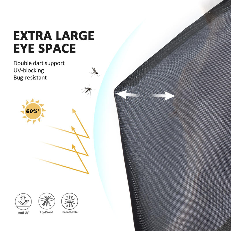 Horse Fly Mask Large Space Breathable UV Protection Equine Mask with Reflective Features on Ears Hunter Green L - PawsPlanet Australia