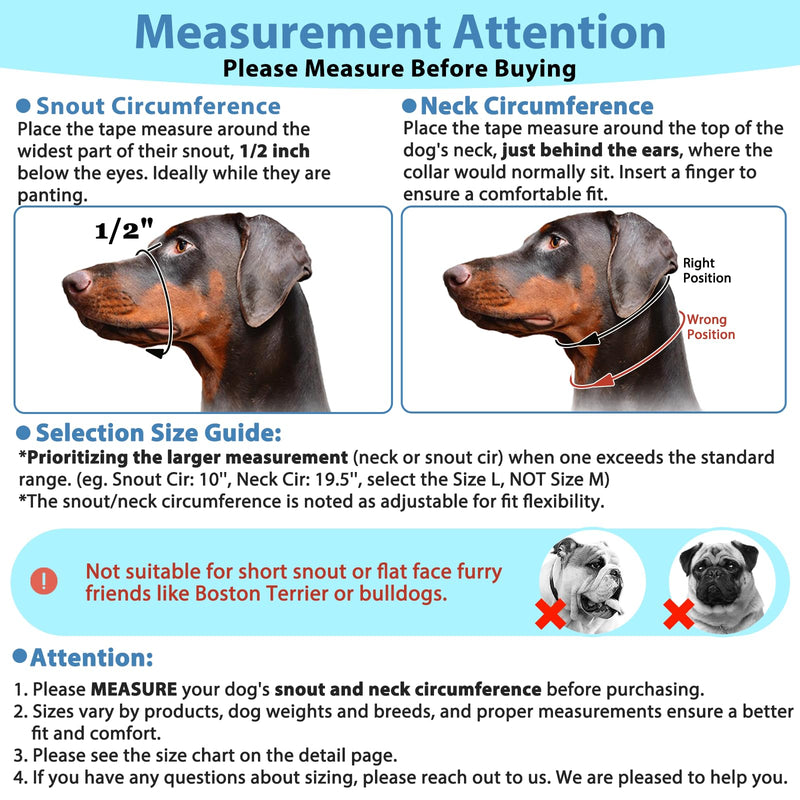 BARKLESS Soft Dog Head Collar, Patented Padded No Pull Head Halter, Training Nose Leash with Safety Link for Medium Large Dogs, Adjustable Muzzle Leash, Easy Control for Walking(Black, M) Black M (Snout 8"-11") - PawsPlanet Australia