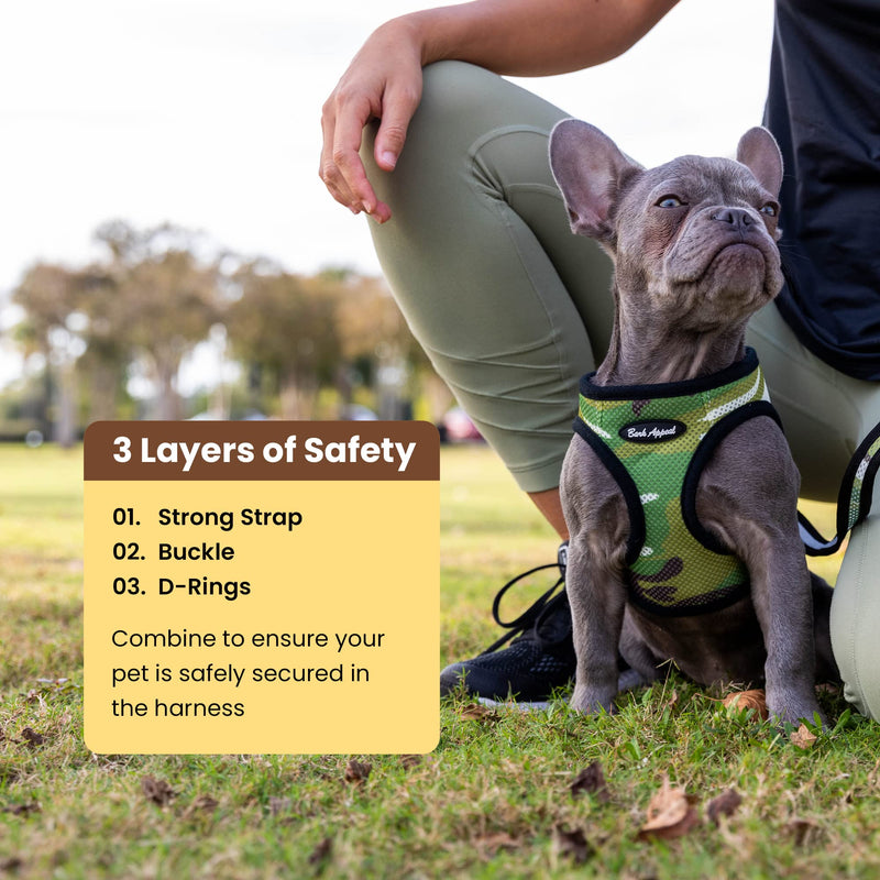 Bark Appeal Pink Netted Step-in Dog Harness for XS to Small Sized Pets – Updated Sizing, Remeasuring is Essential – Soft Netted Mesh – Anti-Choke with Adjustable Strap & Heavy Duty Clip – S Pink Textured S (12-13.5” Chest) - PawsPlanet Australia