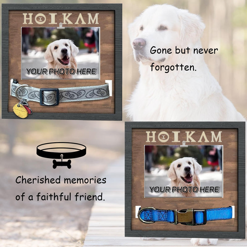 Pet Collar Memorial Shadow Box Dog Picture Frame 9.2"x9.2", Cat or Dog Memorial Gift Pet Sympathy Remembrance Gift Keepsake DIY Name for Multi Sizes Dogs - PawsPlanet Australia