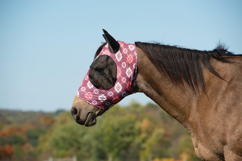 Weaver Leather Covered Ear Lycra Fly Mask, Large, Plaid Aztec, 37400-60-249 - PawsPlanet Australia