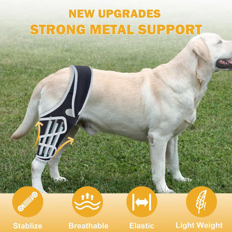 Dog Knee Brace for Torn ACL Hind Leg, Adjustable Dog ACL Braces Rear Leg or Front Legs with Cruciate Ligament Injuries, Support Brace for Back Legs, M