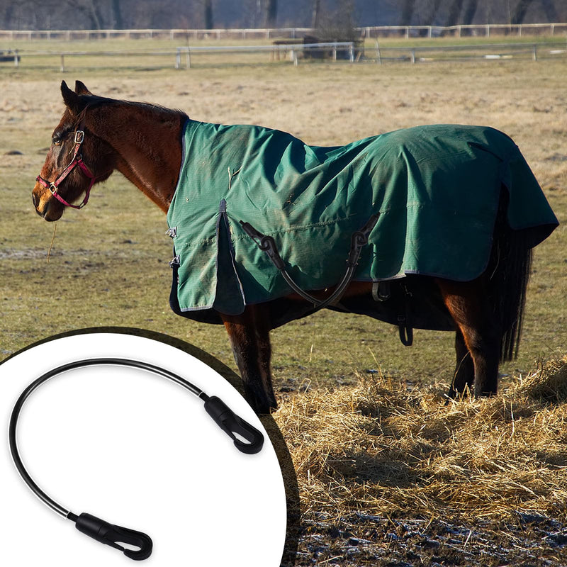 4 Pcs Horse Blanket Straps Adjustable Elastic Tail Strap with Double Ended Clips Stretchy Horse Blanket Leg Straps Replacement Elastic Legs Strap,16 inch - PawsPlanet Australia