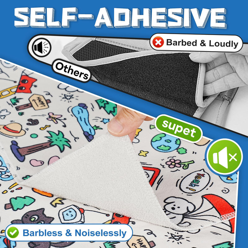 Supet Cat Grooming Wrap for Cutting Nails, 2026 Self-Adherent Anti-Escape Calming Cat Swaddle Wrap for Medicine, Nail Clipping, Teeth Brushing, Ear Cleaning (Cartoon, XL) XL-31.5in ( Weight:＜ 25lbs ) Cartoon