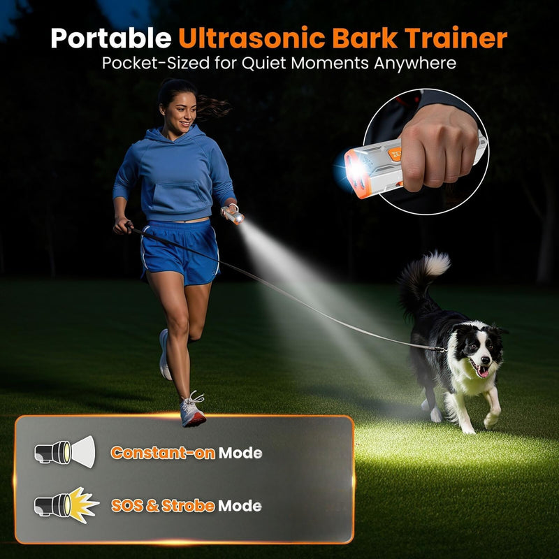 Dog Bark Deterrent Device with Dog Training Clicker – Ultrasonic Anti Barking Device for Dogs, Portable Dog Bark Stopper for Training & Behavior Control, Safe for Own or Neighbor’s Dog - PawsPlanet Australia