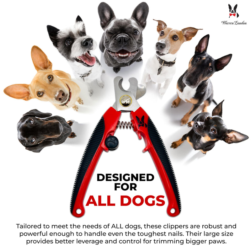 Warren London Dog Nail Clippers – Large Breed Nail Trimmer with Stainless Steel Blade, Safety Guard & Non-Slip Handle | Professional Grooming Tool for All Dog Sizes Large Nail Clippers - All Dog Sizes - PawsPlanet Australia
