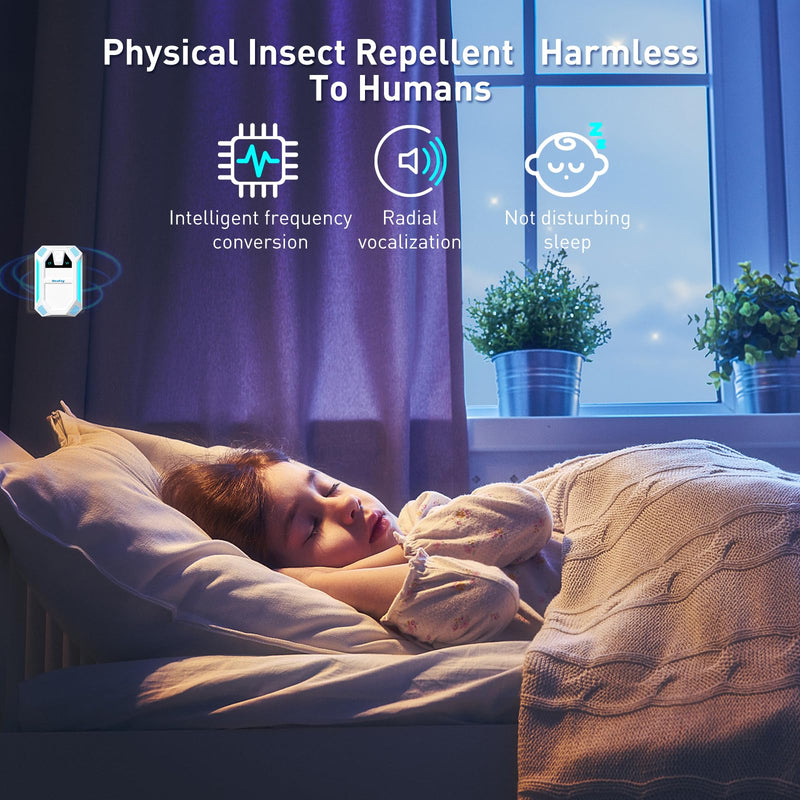 Ultrasonic Pest & Insect Repeller, Ultrasonic Repellent for Roach, Rodent, Mouse, Bugs, Mosquito, Mice, Spider, Ant,Electronic Plug in Pest Control,2 Mode Switching,6 Packs