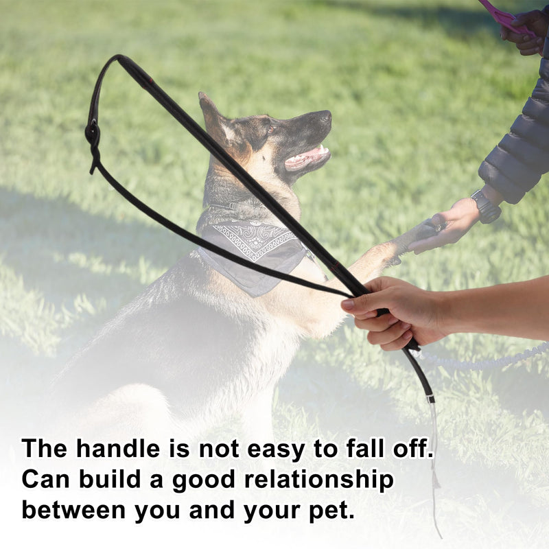 Dog Training Whip, Dog Agitation Stick Flog Teaser Wand, Dog Target Stick Outdoor Playing, for Pulling, Chasing, Training, 20.87" Rod Length, Black - PawsPlanet Australia