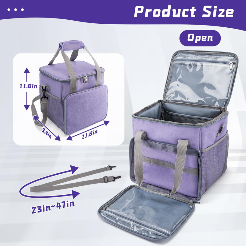 SMYV Pet Grooming Bag for Dog Grooming Supplies, Dog Tote Travel Bag for Pets Grooming Tools Kit Accessories - Purple - PawsPlanet Australia