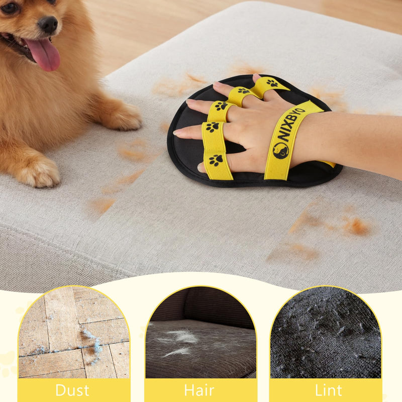 Pet Hair Removal Glove, Cat & Dog Hair Remover Magic Brush, Dog Grooming Gloves with Paw 5-Finger Design, Pet Hair Removal Tool for Car, Couch, Carpet, Furniture, Clothing