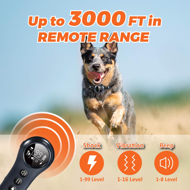 Neoally 2 in 1 Dog Training and Bark Control Collar: Smart Anti Barking Collar with and with No Remote for 5-150 lbs Small Medium Large Dogs. Rechargeable and Waterproof Receiver - PawsPlanet Australia