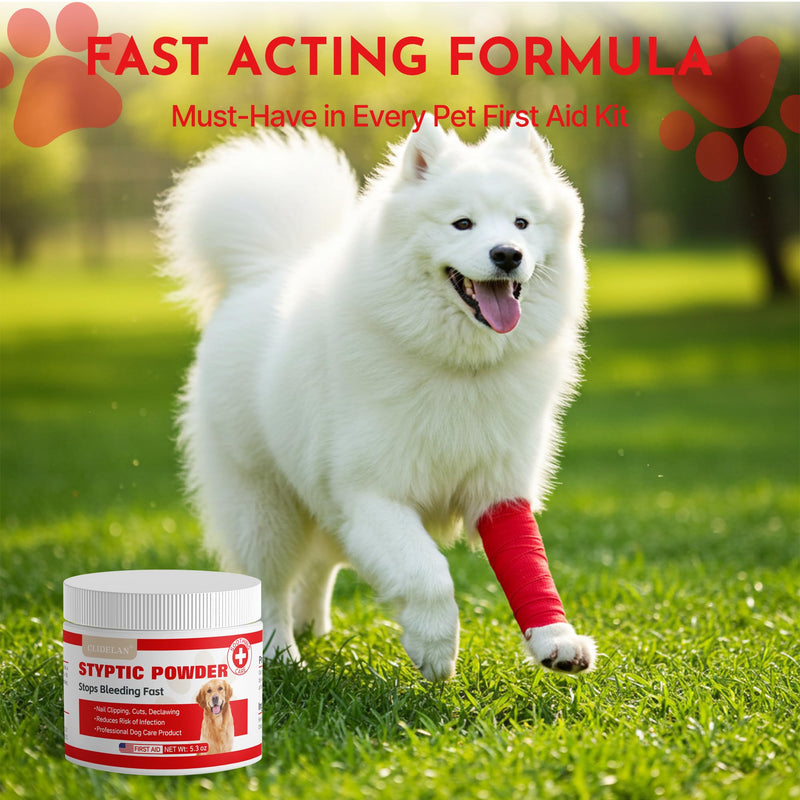 Styptic Powder for Dogs–Quick Stop Bleeding for Dogs Nails, Minor Cuts, Scratches–Blood Stop Powder with Herbal Support,Gentle & Sting-Free–5.3 oz Styptic Powder for Grooming,Vets,Pet First Aid Kits - PawsPlanet Australia