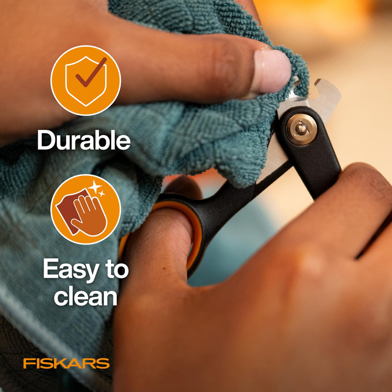Fiskars Pet Small Pet Nail Clippers, Cat and Dog Nail Trimmers for Grooming, Pet Supplies with Precision Stainless Steel Blades & SoftGrip Handle, 4.25”, Orange/Black S - PawsPlanet Australia