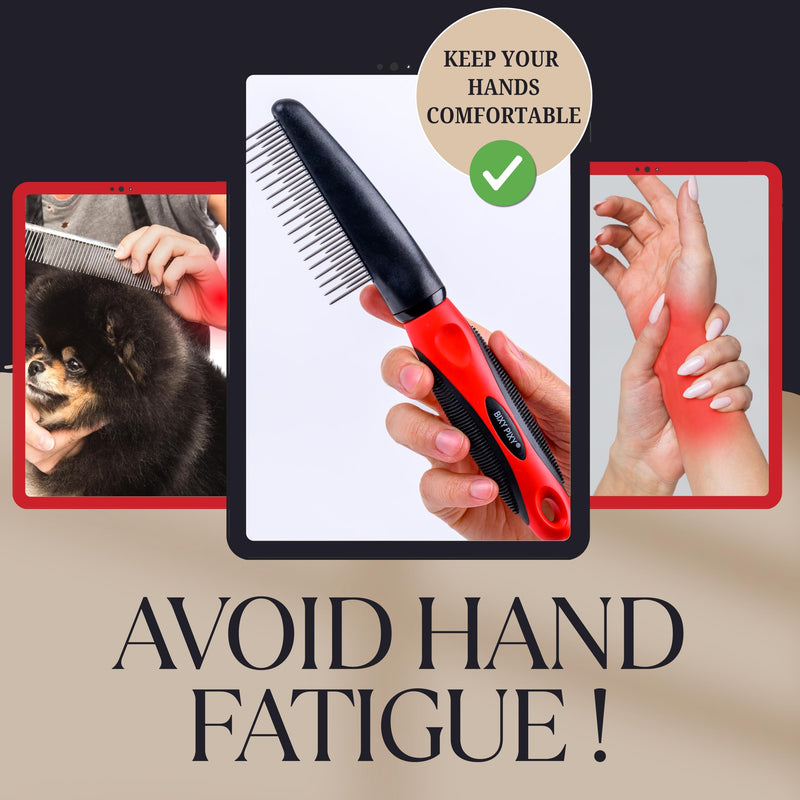 Poodle Comb with Rotating Teeth - 5-in-1 Dog Dematting Tool - Used for Small Size Breeds and Puppies - Cat Comb for Shedding and Deshedding Rotating Comb