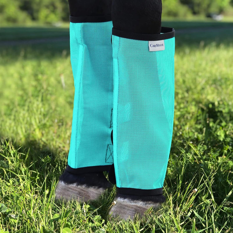 Fine Mesh Fly Boots Loose Fitting & Non-Slip Horse Fly Leggings No More Horsefly Nuisance Greatly Reduce Stomping Breathable with Natural Air Flow (Set of 4) Mint Large - PawsPlanet Australia