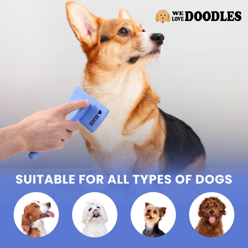 We Love Doodles Dematting & Curved Grooming Brush Bundle - Detangler and Soft Pin Comb Tool for Dogs - PawsPlanet Australia