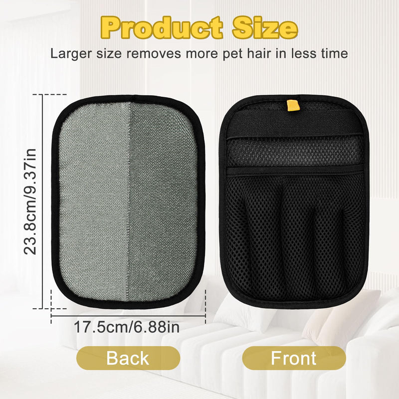 2025 Upgraded Five-Finger Pet Hair Remover Electrostatic Gloves, Pet Hair Removal Glove for Dog Cat Grooming, Durable Dogs Cats Hair Removal Tool for Furniture Car Couch Carpet Clothes, 2 PCS - PawsPlanet Australia