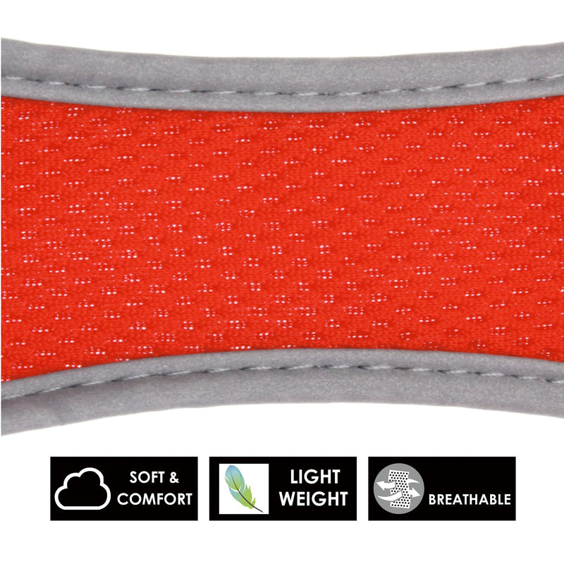 Kruz PET KZA306 Reflective Mesh Dog Harness, No Pull, Quick Fit, Comfortable, Adjustable Pet Vest Harnesses for Walking, Training, Small, Medium Dogs Orange - PawsPlanet Australia