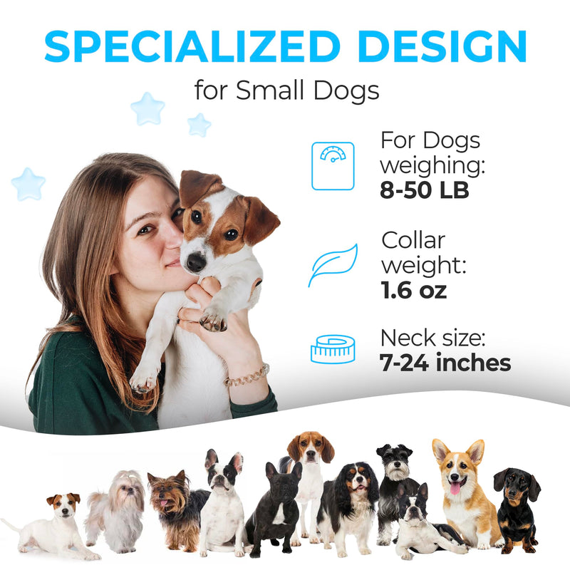 Bark Collar for Small Dogs 5-15lbs - No Shock Small Dog Bark Collar - Rechargeable Smart Anti Barking Collar with Beep Vibration Mode - Waterproof Anti Bark Collar with 7 Sensitivity Levels Black/Red Heart - PawsPlanet Australia