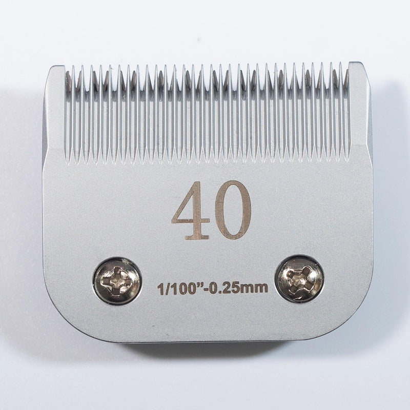 Detachable Professional Dog Clipper Blades, #40 0.25mm Cut Length Dog Grooming Clippers Blade Compatible with Oster Andis Wahl Conair A5 Model Series, Made of Stainless Steel Blade, Sharp, Hardness - PawsPlanet Australia