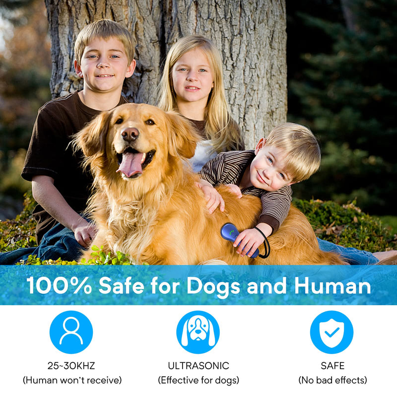 New Anti Barking Device,Dog Barking Control Devices,Rechargeable Ultrasonic Dog Bark Deterrent up to 16.4 Ft Effective Control Range Safe for Human & Dogs Portable Indoor & Outdoor(Blue) Blue - PawsPlanet Australia
