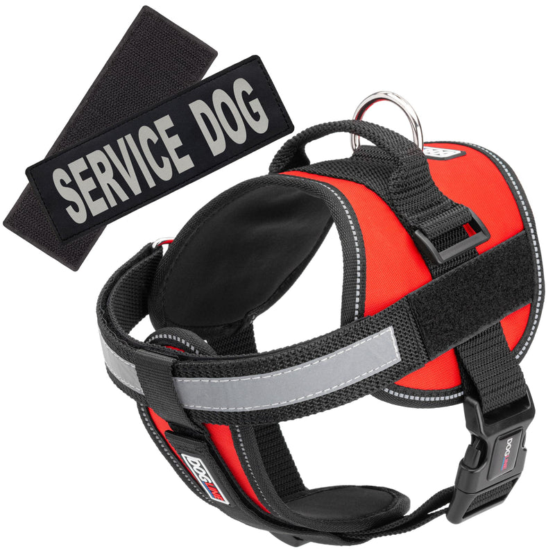 Dogline Unimax Service Dog Vest and Free Service Dog ID Badge with ADA Law, X-Small, Red Girth 15" to 19" - PawsPlanet Australia
