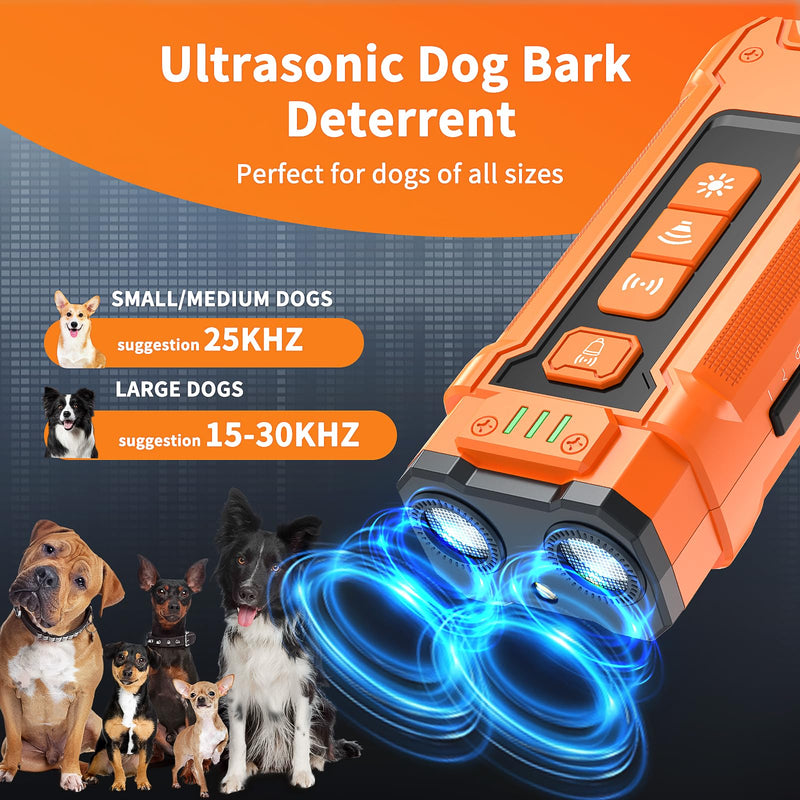 Ultrasonic Dog Bark Deterrent Device - Sonic Dogs Whistle to Stop Barking All Size, Pet Gentle Anti-Barking Control silencer, 35ft Range Barks No More, Humane Behavior Training Indoor Outdoor - PawsPlanet Australia