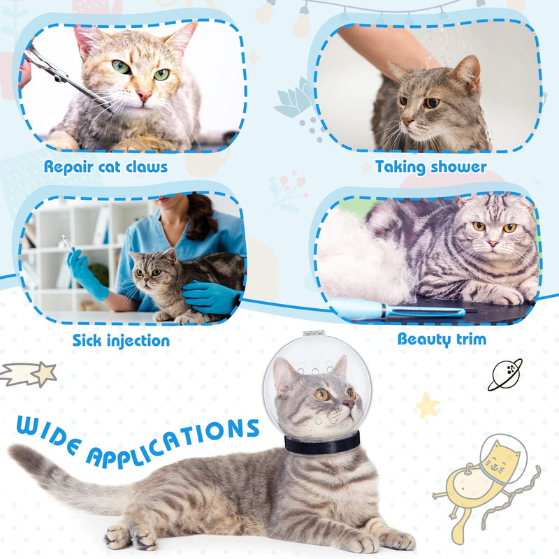 8 Pcs Cat Muzzle Set with Adjustable Cat Bathing Bag Breathable Clear Cat Muzzle Pet Grooming Brush Tick Remover Tool Nail Clipper Nail File for Pet Bathing Cleaning Trimming Grooming - PawsPlanet Australia
