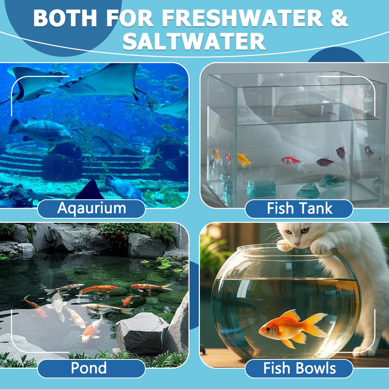 Aquarium Test Strips for Fish Tank: 9 in 1 Aquarium Water Test Kit for Freshwater - 150ct Fish Test Strips Testing Ammonia pH Nitrate Chlorine Nitrite Hardness Alkalinity Copper 9 in 1 - 150 Count