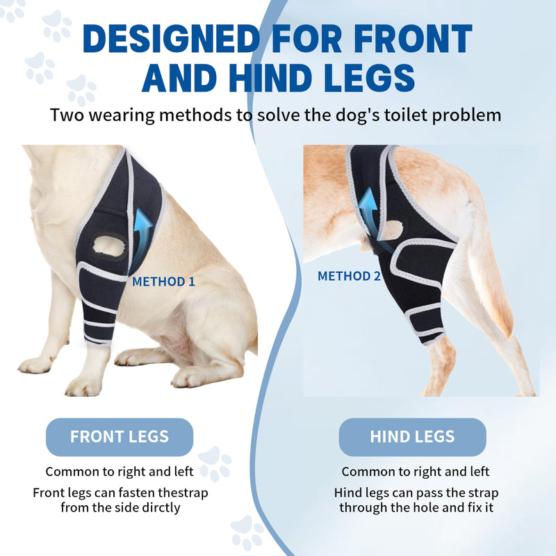 Dog Knee Brace for Torn Acl Hind Leg - Protect Dog's Joints,Adjustable Front Back Leg Support Bracket for Warmth and Support, Four Leg Universal Dog Knee Brace,XS.