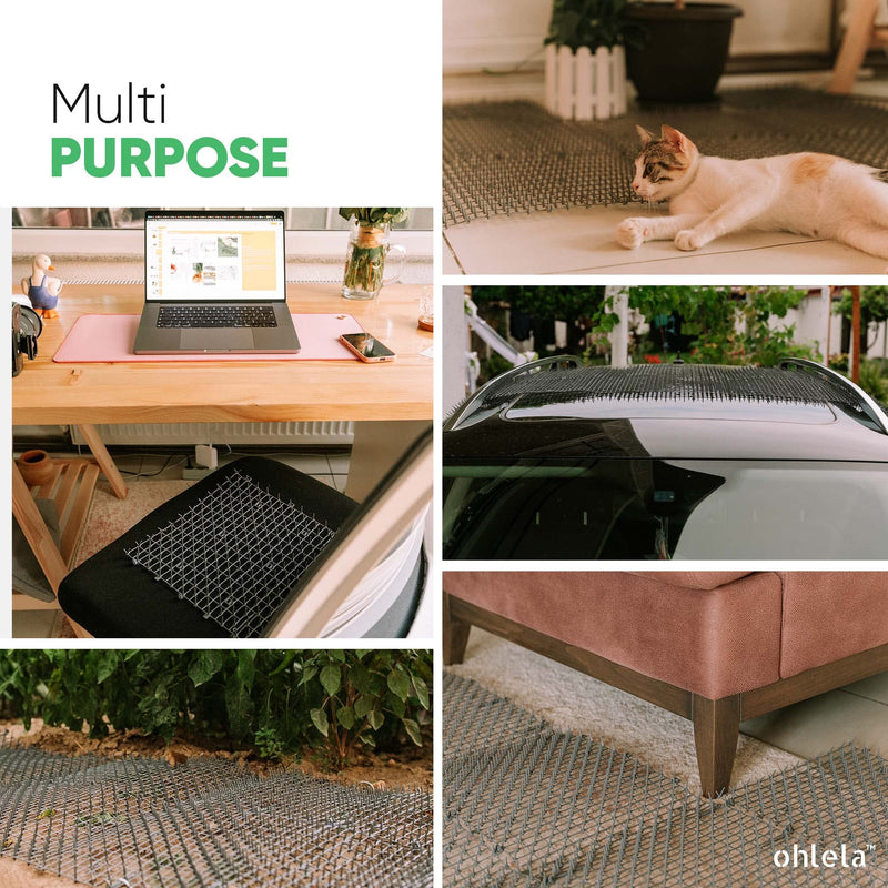 6.5ft Scat Mat for Cats - Cat Scat Mat with 12 Garden Staples. 78 inch x 11 inch PP Plastic Cat Spike Mat is Effective for Cat Repellent Outdoor & Indoor. Pet Deterrent Mat to Keep Cats & Dogs Away 6.5ft x 12in (1 Pack) Gray - PawsPlanet Australia