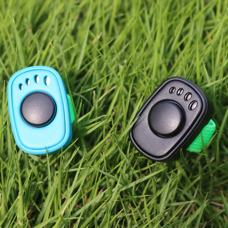 Pet Clicker for Dogs/Cats/Horses/Birds or Other Animals - Mini Finger Clickers for Training (Finger clickers Black+Blue) - PawsPlanet Australia