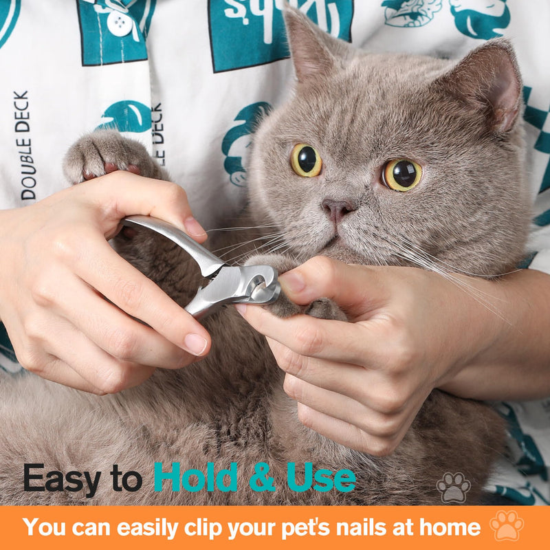 FERYES Heavy Duty Stainless Steel Pet Nail Clippers - Precision and Comfort for Dogs and Cats - PawsPlanet Australia