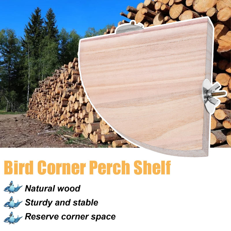 Bird Perch Stand, Wooden Platform for Parrots, Canaries, Cockatiels, Finches, Budgies, Lovebirds, Hamsters, Guinea Pigs, Chinchillas - PawsPlanet Australia