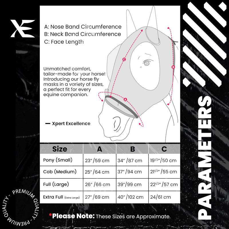 XE Horse Fly Mask with Ears –Breathable Mesh Horse Mask for UV Protection and Equine Fly, Standard Equestrian Pink Horse Fly Mask (Black, Extra Full (XL)) Extra Full (XL) Black - PawsPlanet Australia