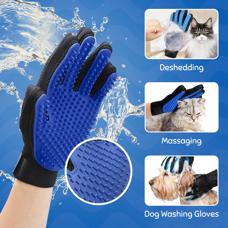 Premium Dog Grooming Kit – Tea Tree Oil (1%) Anti-Itch Shampoo, Self-Cleaning Slicker Brush & Grooming Glove – Skin Support & Coat Maintenance System - PawsPlanet Australia