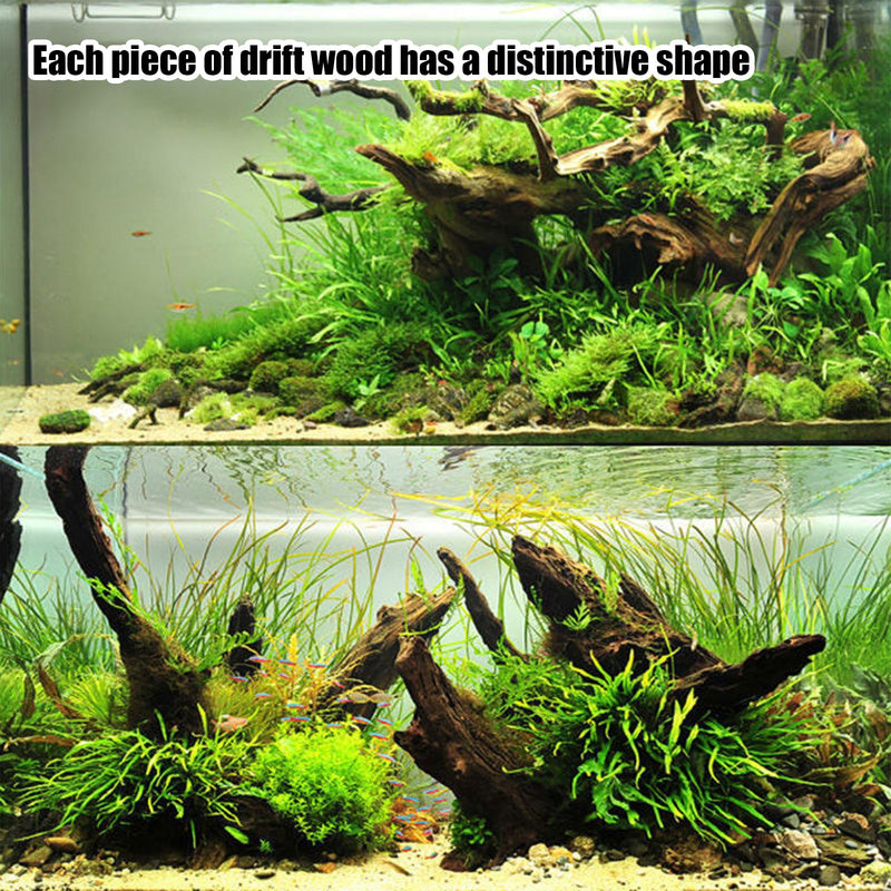 Aquarium Driftwood Natural Aquarium Decoration Tree Trunk with Rockery View Driftwood Landscaping Decoration Dead Wood Root Decor Hideouts (Random Shape) 5-10cm - PawsPlanet Australia